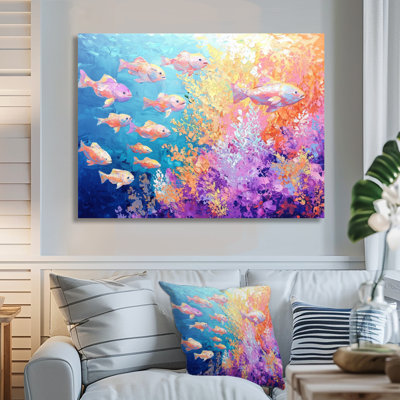 Coral Reef Fish Paradise VII - Animals Metal Wall Decor, Coral Metal Print