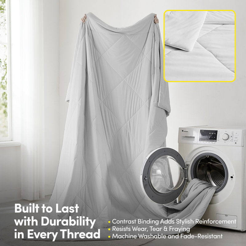 Cooling Oversized All-Season Reversible Single Comforter By Sweet Home Collection®, Full/Queen, Full/Queen Comforter, Silver
