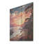 Orange Sunset Bold Beach III - plage sur bois-1853408497