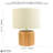 Classic And Stylish Real Wooden Table Lamp With Natural Cream Linen Fabric Shade By Metro Lane