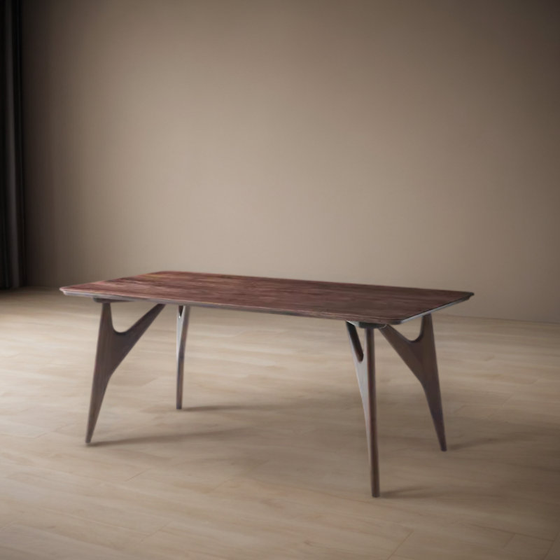 Solid Wood Dining Table, 35.43" W x 70.86" L, Walnut