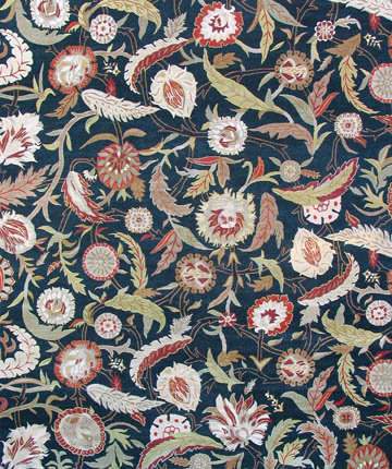 Garden Wool Floral Area Rug in Sage Green/Gray/Russet Red/Ivory, Rectangle 8' x 10'