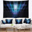 Tapisserie de grille de protection à laser abstract blue-28495297