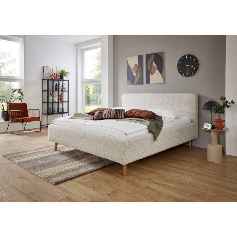 Alyssa Upholstered Bed Frame, Beige, 80 x 200 cm