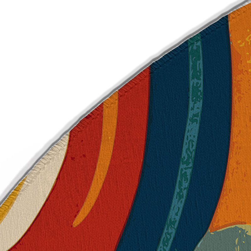 Snappy Shimmer Indoor And Outdoor Area Rug, Round 5'