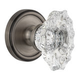 Grandeur Georgetown Rosette Passage with Biarritz Crystal Door Knob