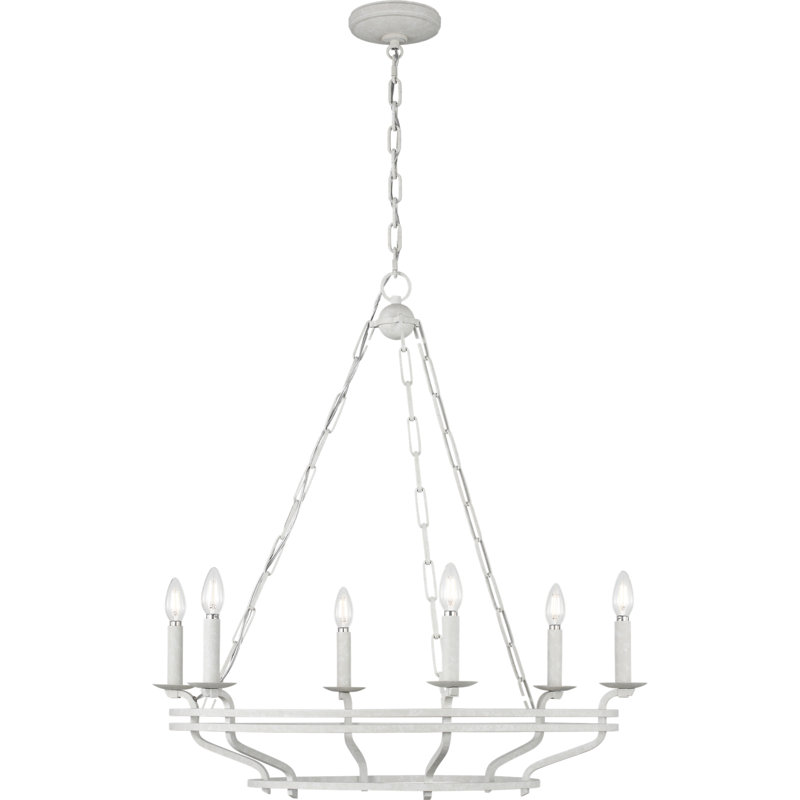 Chapman and Myers Casual Brighton Chandelier, 32, Aged Pewter