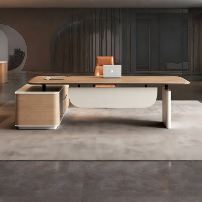 62.99"Modern minimalist height-adjustable executive desk