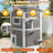 Insulated Outdoor Cat House, Weatherproof 2-Story Feral Shelter with Escape Doors, Grey