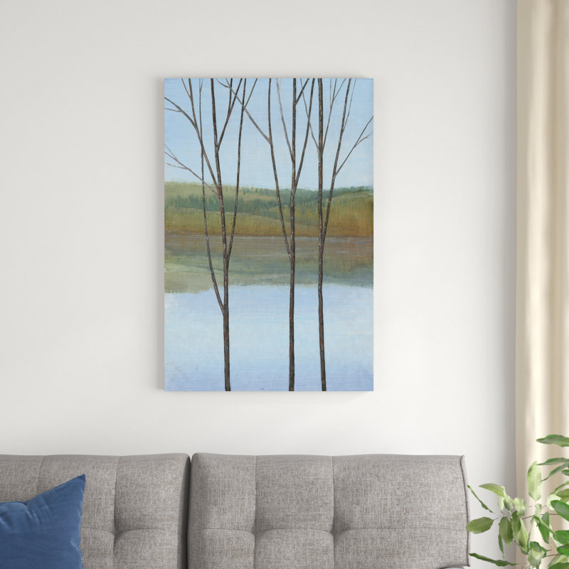 Entre l'eau I par Timothy O 'Toole - peinture sur toile tendue, H 36 po x l 24 po