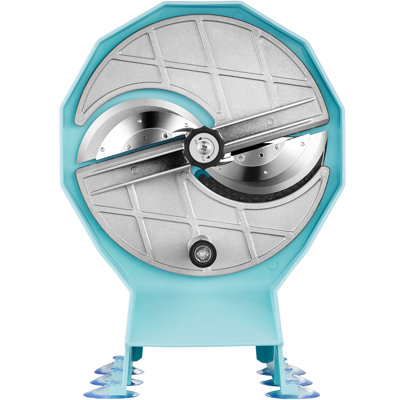 Manual Vegetable Fruit Slicer, 0-0.5"/0-12mm Thickness Adjustable Commercial Slicer Machine, Double Feed Ports, Stainless Steel Blade Food Cutter Slicing Machine for Cucumber, Lemon, Tomato