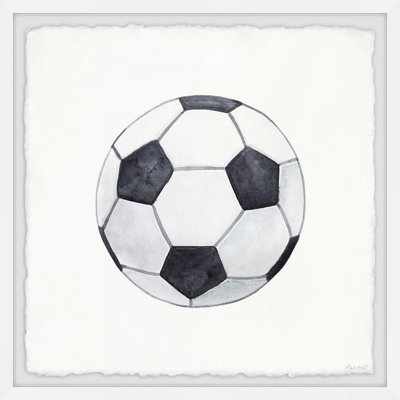 Reproduction encadrée de ballon d'entraînement de soccer Bowerbank