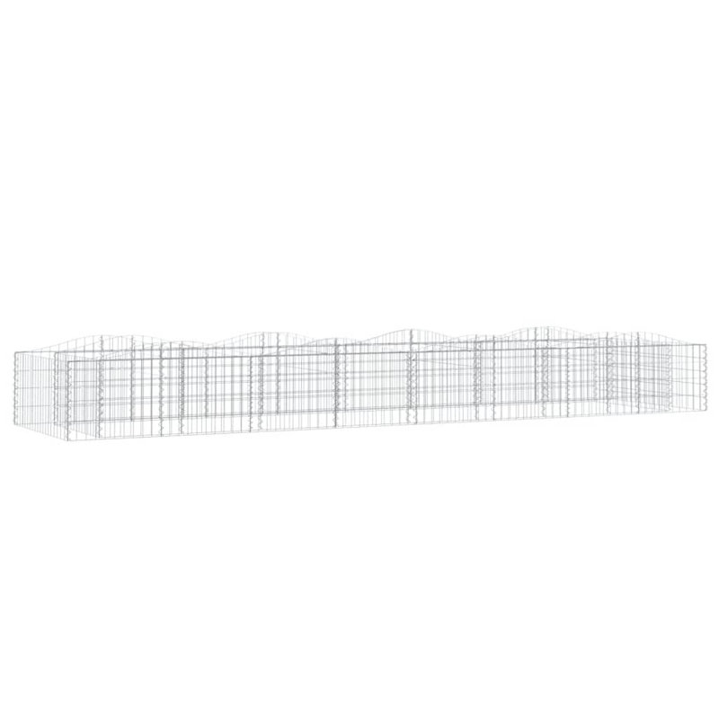 Avaiah Silver Metal Fence Panels Included, 50cm H x 400cm W x 100cm D
