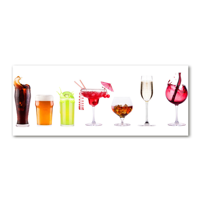 A Set of Drinks 1 Piece Wrapped Canvas Wall Art