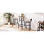 Tabouret de bar gris avec tablette et support pour le dos - Tabourets de table de qualité