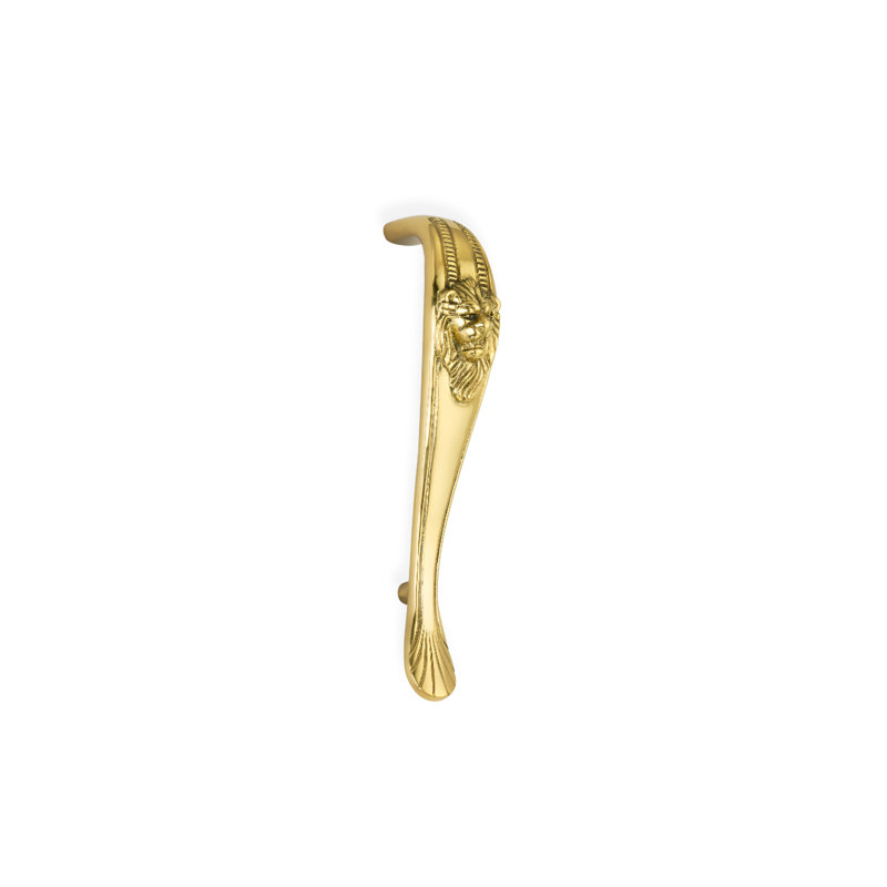 Lion Pull Handle 250mm, Polished Brass