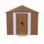 Remise de rangement robuste en métal 6 pi x 4 pi avec fenêtres, porte verrouillable et ventilation - Remise de jardin d'extérieur résistante aux intempéries