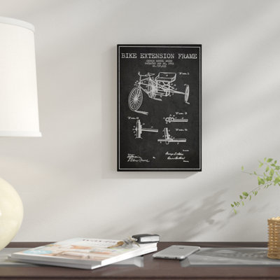 « g.w. mignon bike extension », reproduction d’impression sur toile en gris anthracite