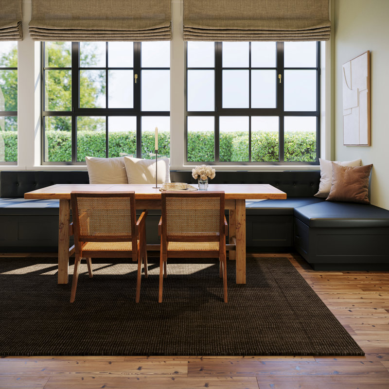 Nate Berkus Crosby Solid Wool Cozy Area Rug, Rectangle 6' x 9'