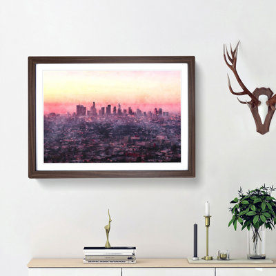 'Los Angeles Skyline in the Morning' - Picture Frame Graphic Art Print