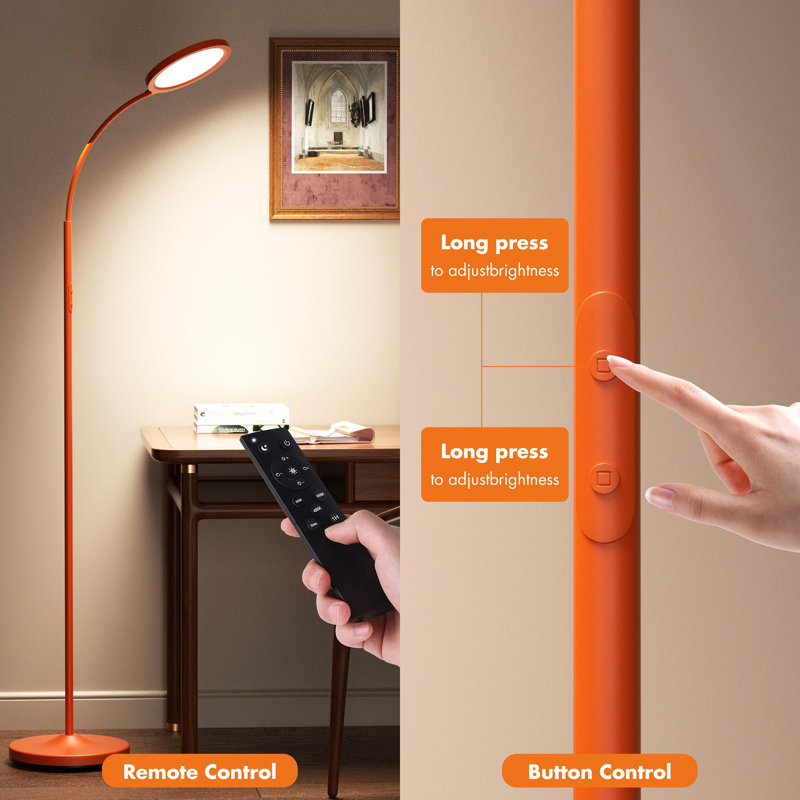 Floor Lamp for Living Room, Orange