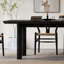 Table de salle à manger rectangulaire moderne en bois massif Sleek Modern-99438859