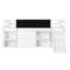 3ft Single Modern Wood Bed with Slide and Chalkboard with 2 Drawers & Storage Shelves