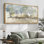 «Rustic Abstract Forest Landscape Extra Large», reproduction d'art sur toile encadrée