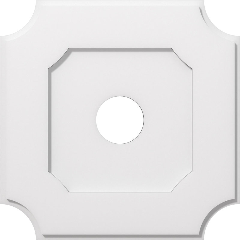 Médaillon de plafond contemporain en PVC de qualité architecturale 20 po x P 4 po x P 12 po x P 1 po