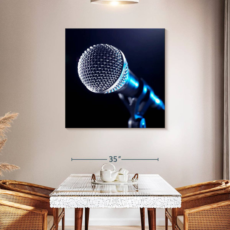Abarca Microphone On A Stand, 39" H x 39" W