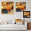 Abstrait triangle et cubisme III - Décoration murale moderne et contemporaine en toile-1085054668-1085054671
