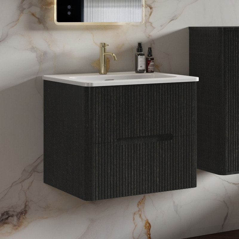 Meuble-lavabo simple avec comptoir de lavabo intégré, 24"