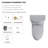 Colored One-Piece Toilet With Round Base, Elongated Toilet Bowl 17” ADA Seat Height, 1.28 GPF Single Flush, 12” Rough-In-116381091
