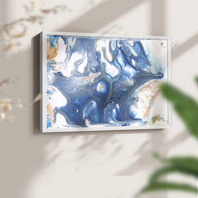 Dancing Blue II -Framed Print - Restickable