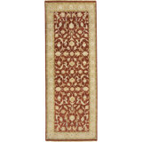 Hand Knotted Oriental Area Rug in Rust/Beige