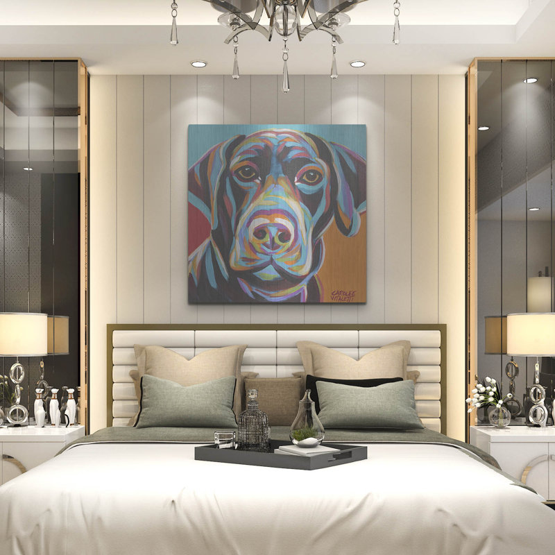 «Dog Friend II» par Carolee Vitaletti, H 36 po x l 36 po