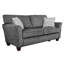 Canapé à accoudoirs arrondis en chenille 75,5 po avec coussins réversibles-1854139366