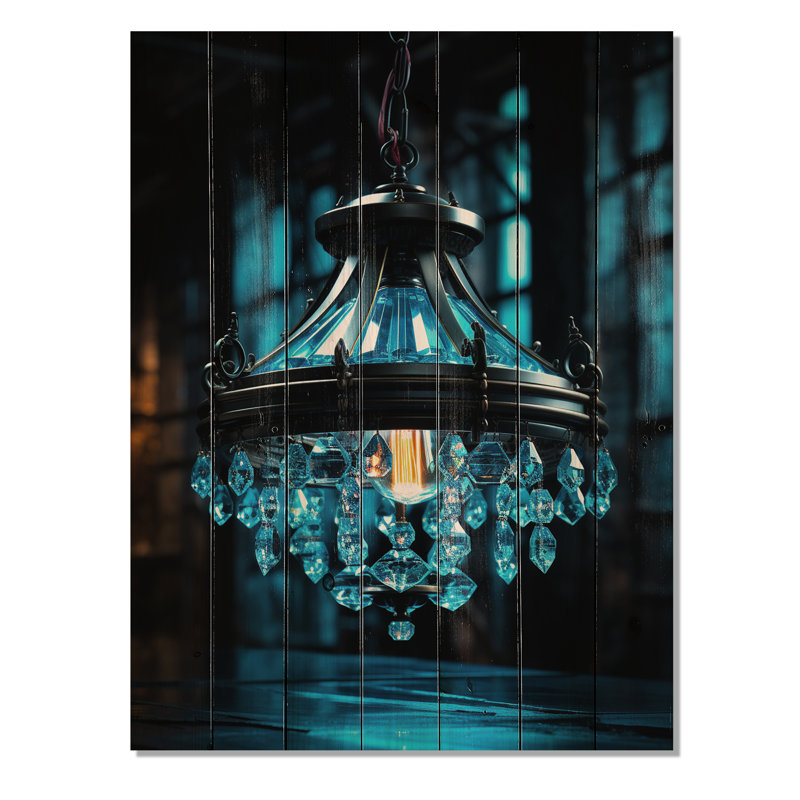 Lustre sophistiqué moderne sur bois, H 32 po x l 24 po x P 0,78 po