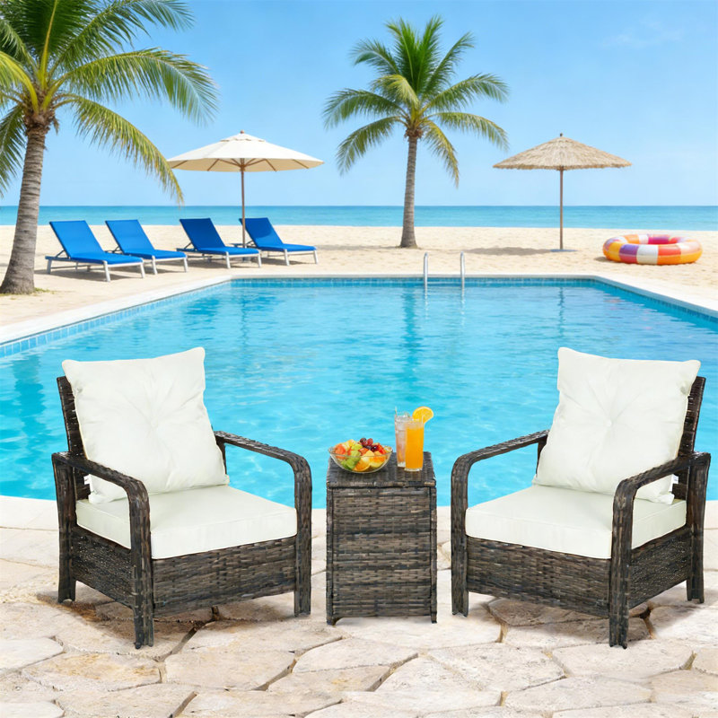 Wicker Table & Chairs