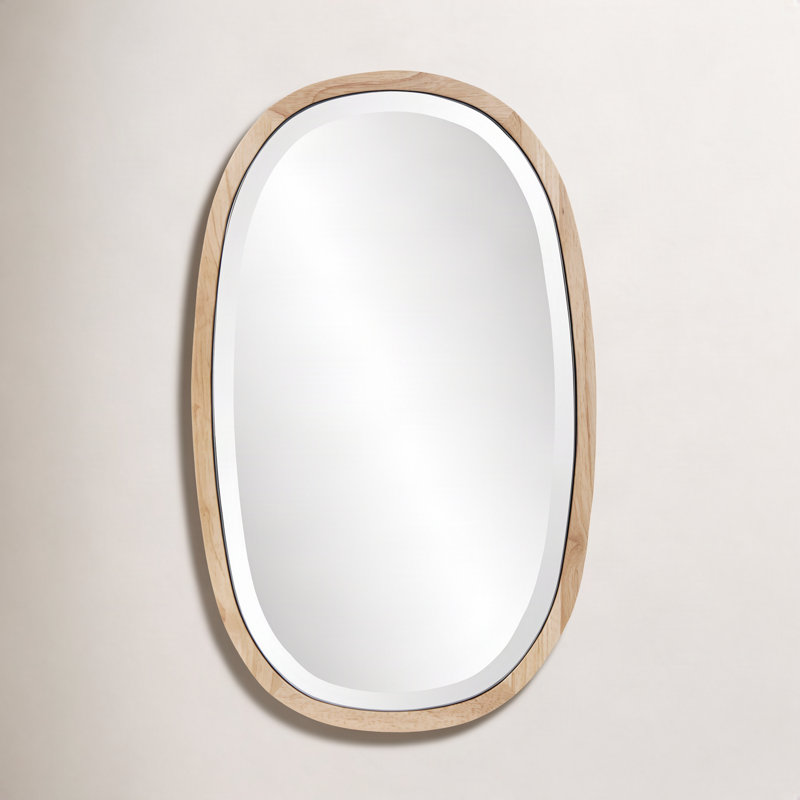 Cartwell Natural Oak Framed Accent Wall Mirror, 26" x 15.75"