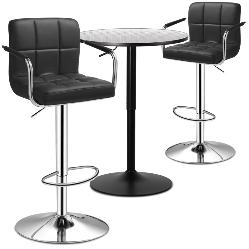 Ensemble de salle à manger Westmoor, Noir, Argent, L 31,5 po x l 31,5 po