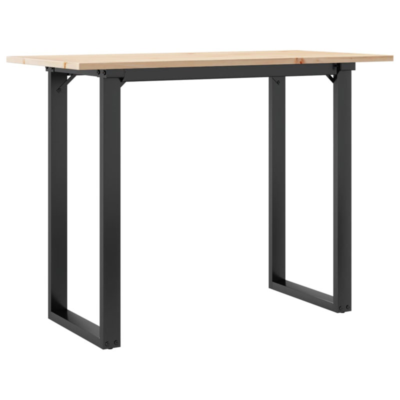 Solid Wood Top Dining Table, 75cm H x 100cm W x 50cm D