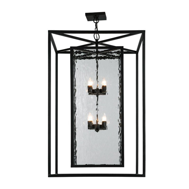 Luminaire suspendu rectangulaire 8 lumières