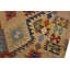 Tapis brun / orange en laine fabriqué à la main 4 pi 8 po x 6 pi 8 po Madee