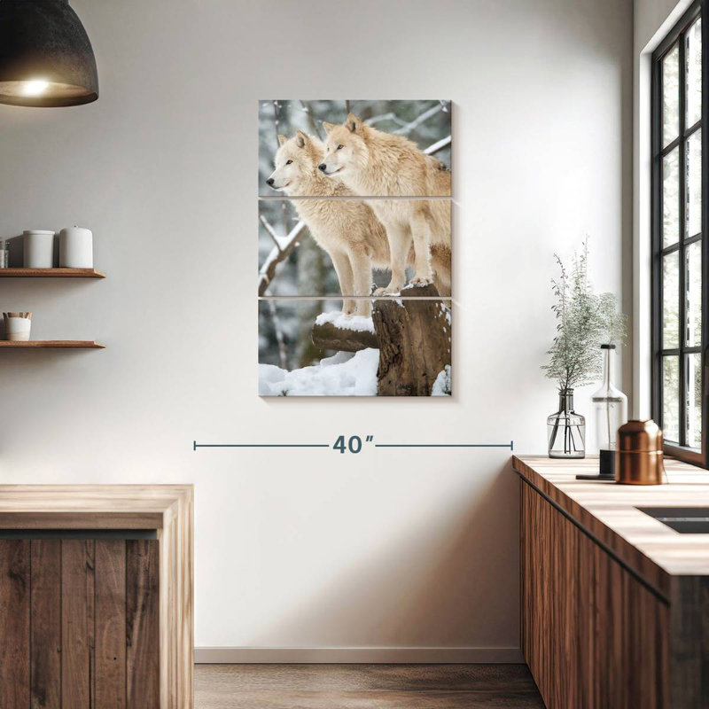 Brampt Two Wolves, 38" H x 24" W