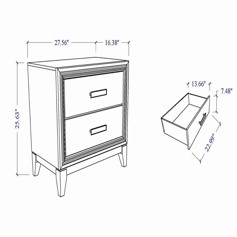 Table de chevet blanche