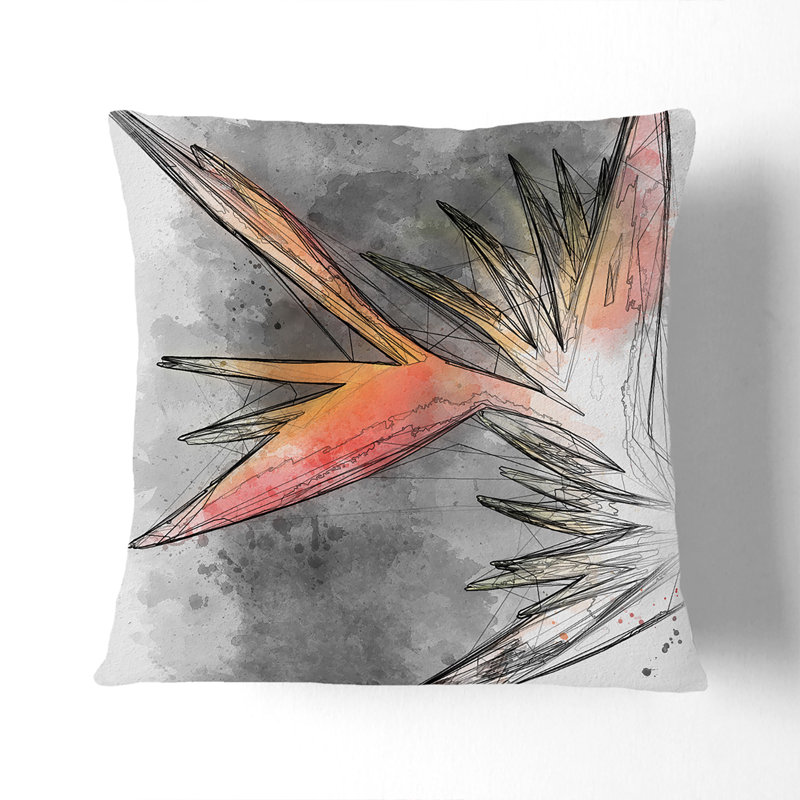 Bird of Paradise Cushion with Filling, 55cm H x 55cm W x 20cm D