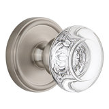 Grandeur Georgetown Rosette Double Dummy with Bordeaux Crystal Door Knob