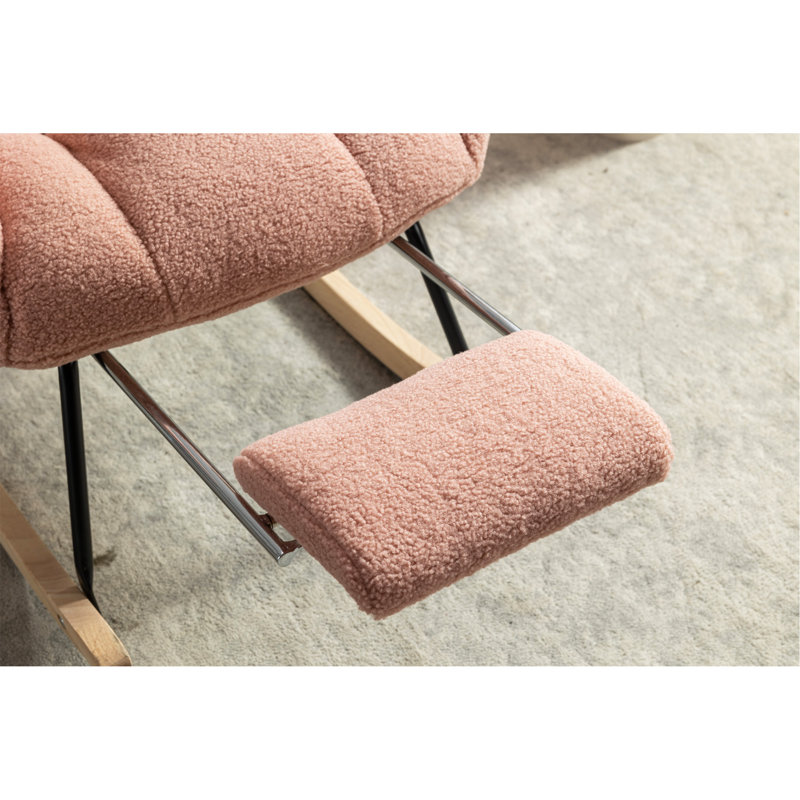 Chaise berçante moderne Marsa, Rose