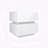 White Color High Glossy 2-Drawers Bedside Table (Nightstand) With Rgb Led Light Nightstand  With Bluetooth Control